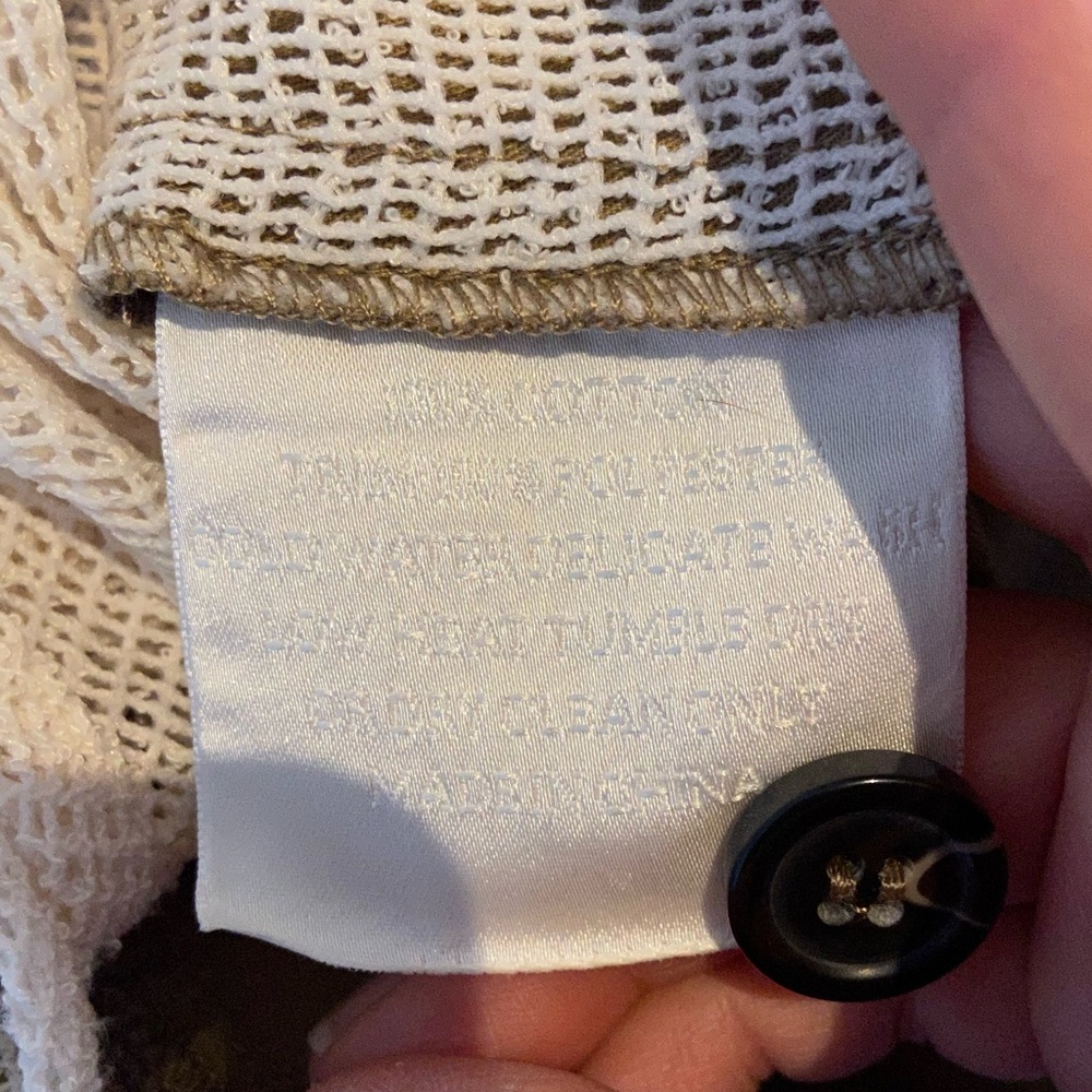 Nic. K Button Up Tan Jacket Split Back Size Xs - image 7